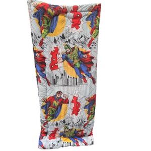 Vintage Superhero Comic Book Character Kids Zippered‎ Sleeping Bag Quilted